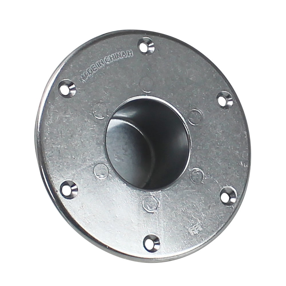 Chrome Aluminum Round Flush Mount Table Base