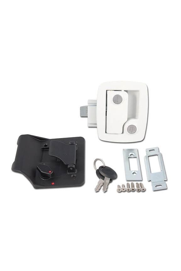 013-534 Bauer RV Entry Door Lock, White
