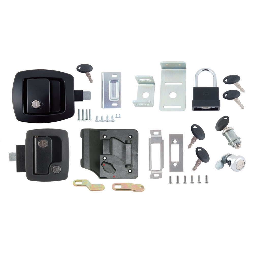 AP Products 013-6203 RV Keyed-A-Like Door Lock Kit - Deluxe, Black