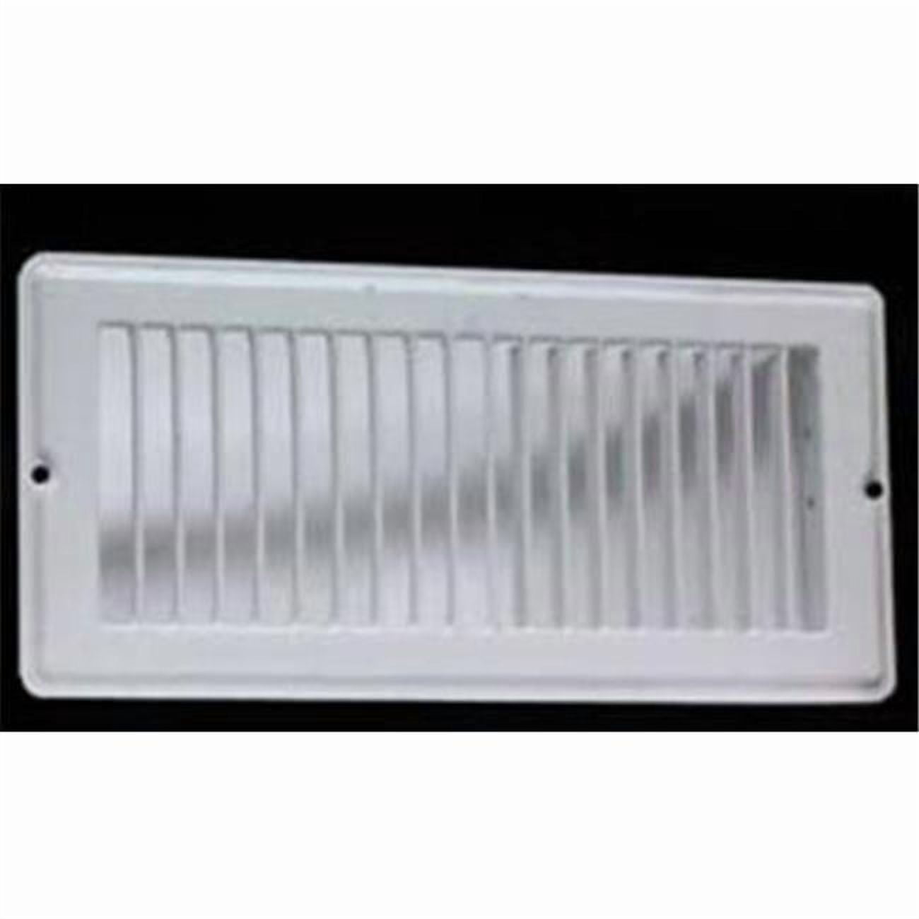 8 Inch Rounded Register AP Products 013-625 White 4 inch x 8 inch Floor Register with Damper ...
