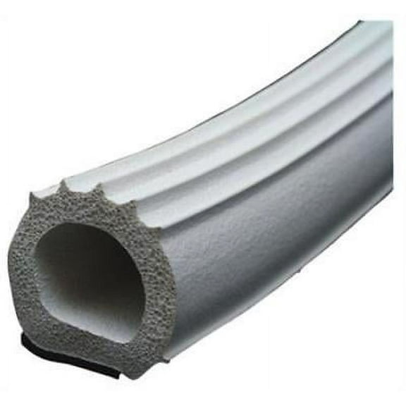 AP Products 018-1097 1" x 1" Ribbed D Seal With Tape - White