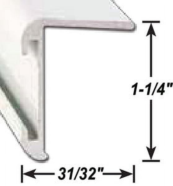 AP Products Black Aluminum Long Leg Insert Corner Molding, 8 Feet, Pack ...