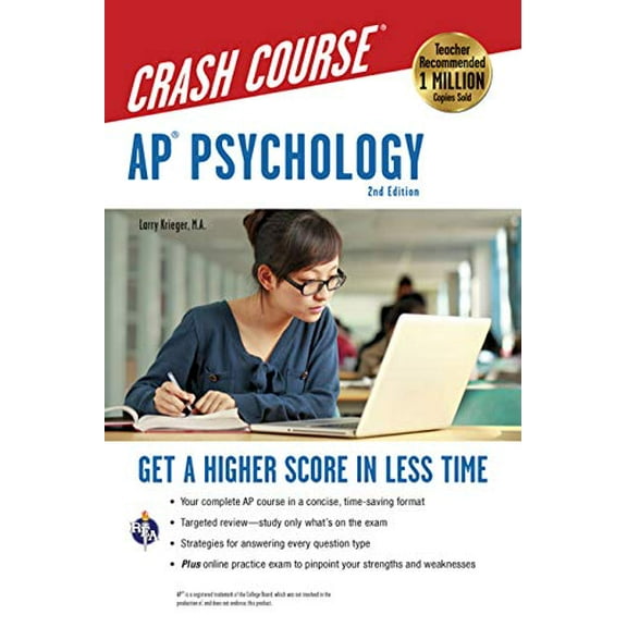 Pre-Owned AP Psychology Crash Course, 2nd Ed., Book + Online: Get a Higher Score in Less Time Advanced Placement Course Paperback Larry Krieger