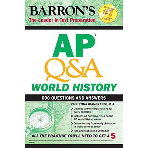 Pre-Owned Barron's AP: AP Q&A World History : With 600 Questions and Answers (Paperback)