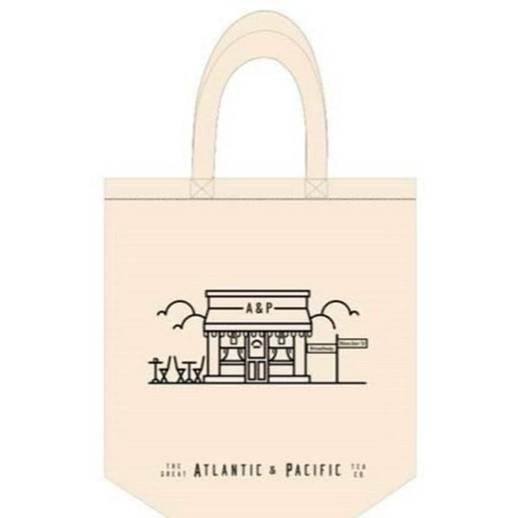 A&P Reusable Tote Bag,100% Cotton, Durable, Foldable and Eco-Friendly Shopping and Everyday Carry Bag