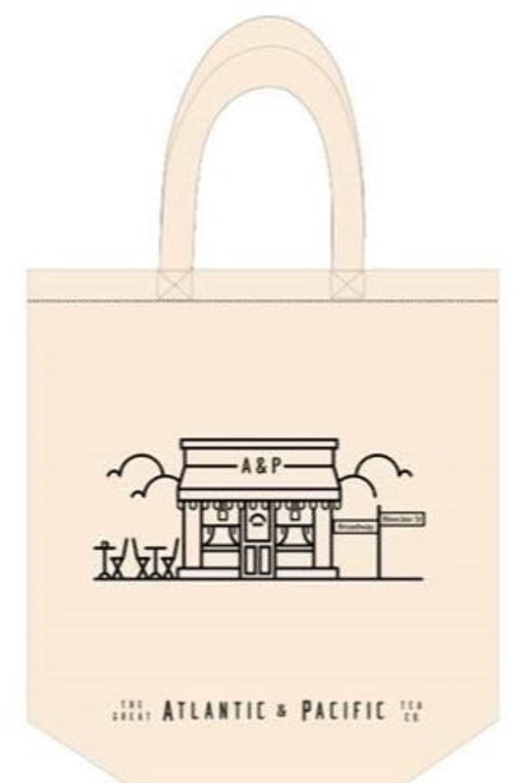 A&P Reusable Tote Bag,100% Cotton, Durable, Foldable and Eco-Friendly Shopping and Everyday Carry Bag
