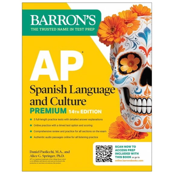 Pre-Owned AP Spanish Language and Culture Premium, Fourteenth Edition: Prep Book with 5 Practice Tests + Comprehensive Review + Online Practice (2026)