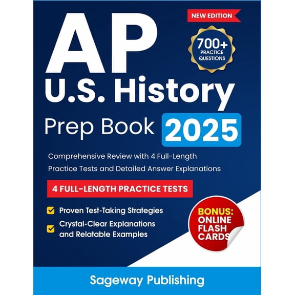 AP Test Preparations AP U.S. History Prep Book 2025: Comprehensive Review with 4 Full-Length Practice Tests and Detailed Answer Explanations, Book 3, (Paperback)