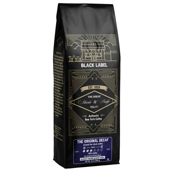 AP The Original Decaf Medium Roast Ground Coffee, 12 oz, 1 Pack, Premium 100% Arabica with Smooth & Classic flavour