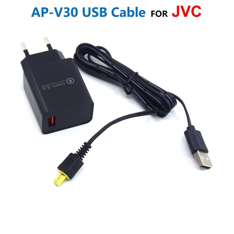 AP-V30 AP-V30U Power Bank USB Cable+Charger Adapter For JVC Everio