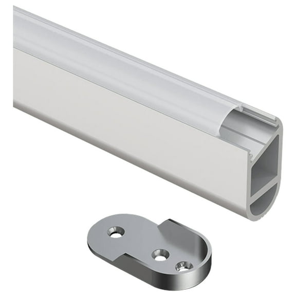 AP16F Aluminum 8 ft Oval Wardrobe Hanging Rail 10 Pack LED lighted Closet Rod Fixture