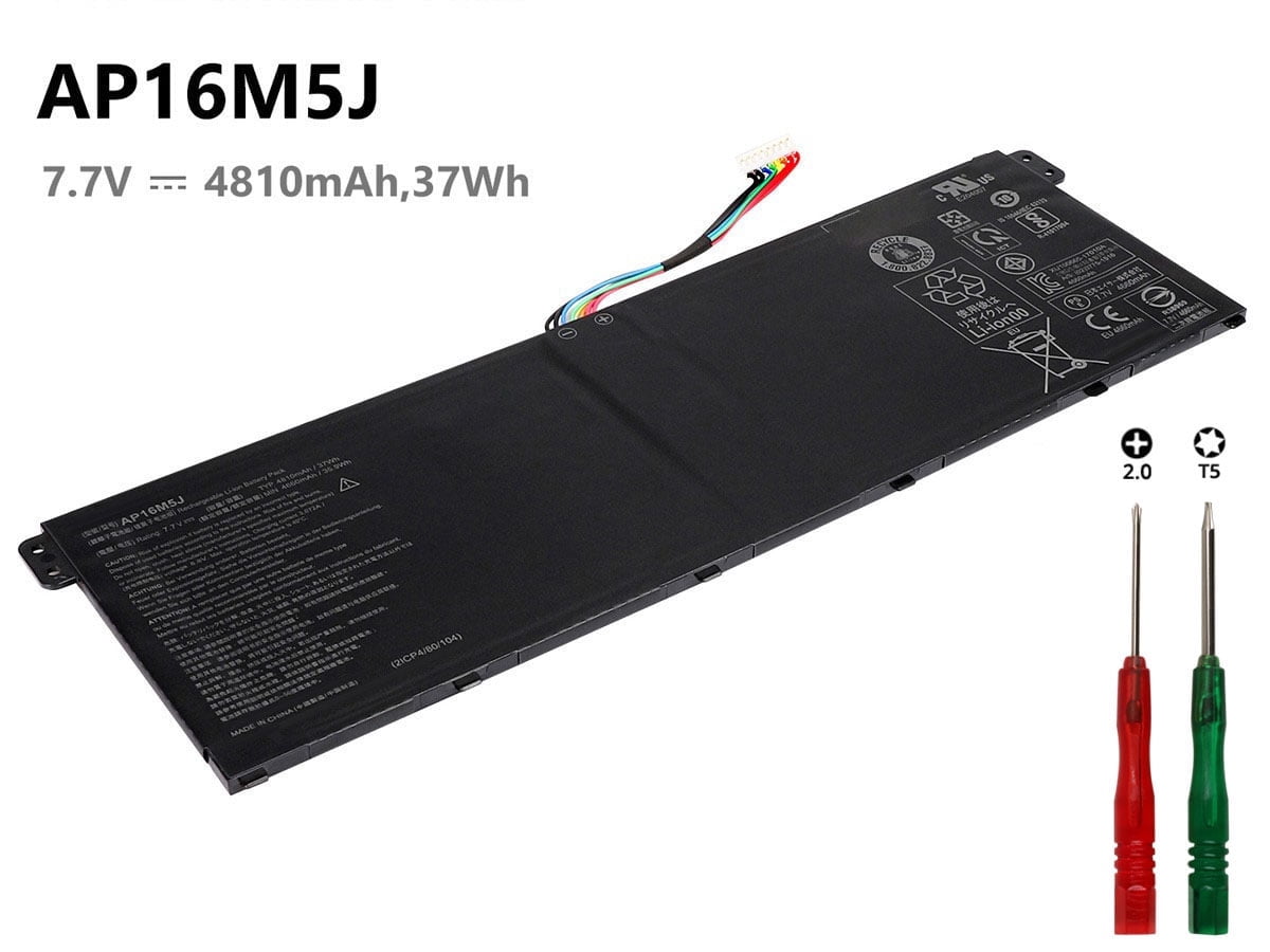 Wikinu Batterie AP16M5J Pour Acer Aspire 1, 3, 5 Series - 7.7V 37Wh - KT.00205.004