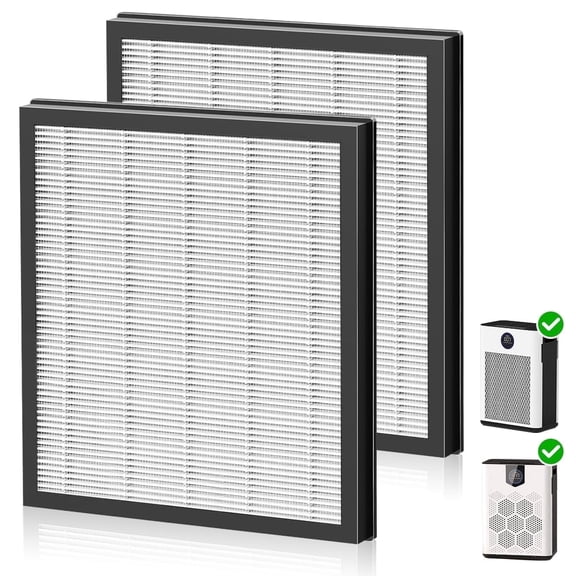 AP304 Replacement Filter Compatible with AIRFIRE AP304/AP404 and JOWSET AP303/AP304 Air Purifiers, H14 HEPA Activated Carbon Filter (2 Pack, White)