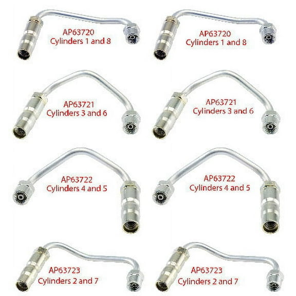AP63720/21/22/23 Complete Injection Line Set for 2001-2004.5 GM 6.6L LB7 Duramax - OEM Part Number's: 97188720, 97188721, 97188722, 97188723