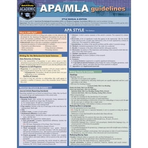 APA/MLA Guidelines - 7th/9th Editions Style Reference for Writing : a QuickStudy Laminated Guide (Edition 4) (Other)