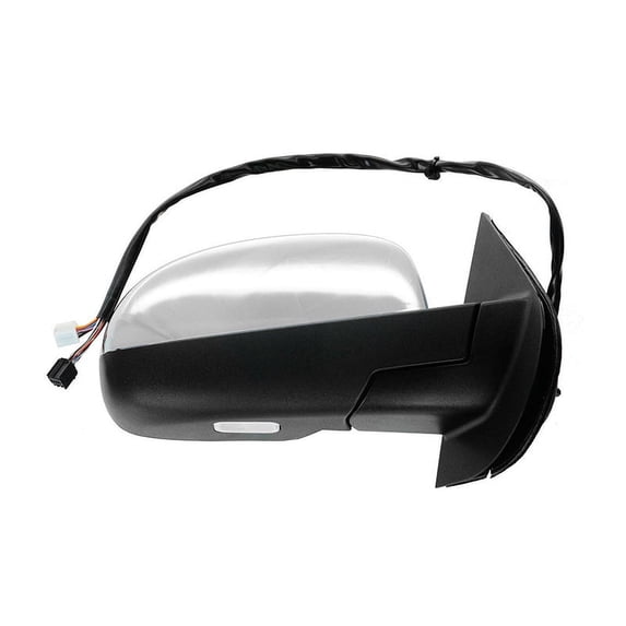 APA Replacement for 2009 - 2014 SILVERADO SIERRA 1500 2500HD 3500HD Power Folding Mirror with LED Arrow Signal Power Heated Memory Puddle Light Chrome Cover Passenger Right Side GM1321498