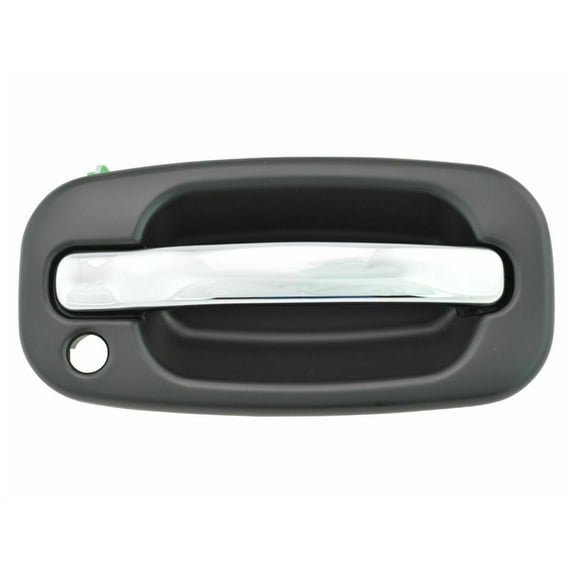 APA Replacement Chrome Lever Smooth Black Exterior Door Handle with Keyhole for 2000 - 2006 Escalade EXT Front Passenger Right RH Side 15745148