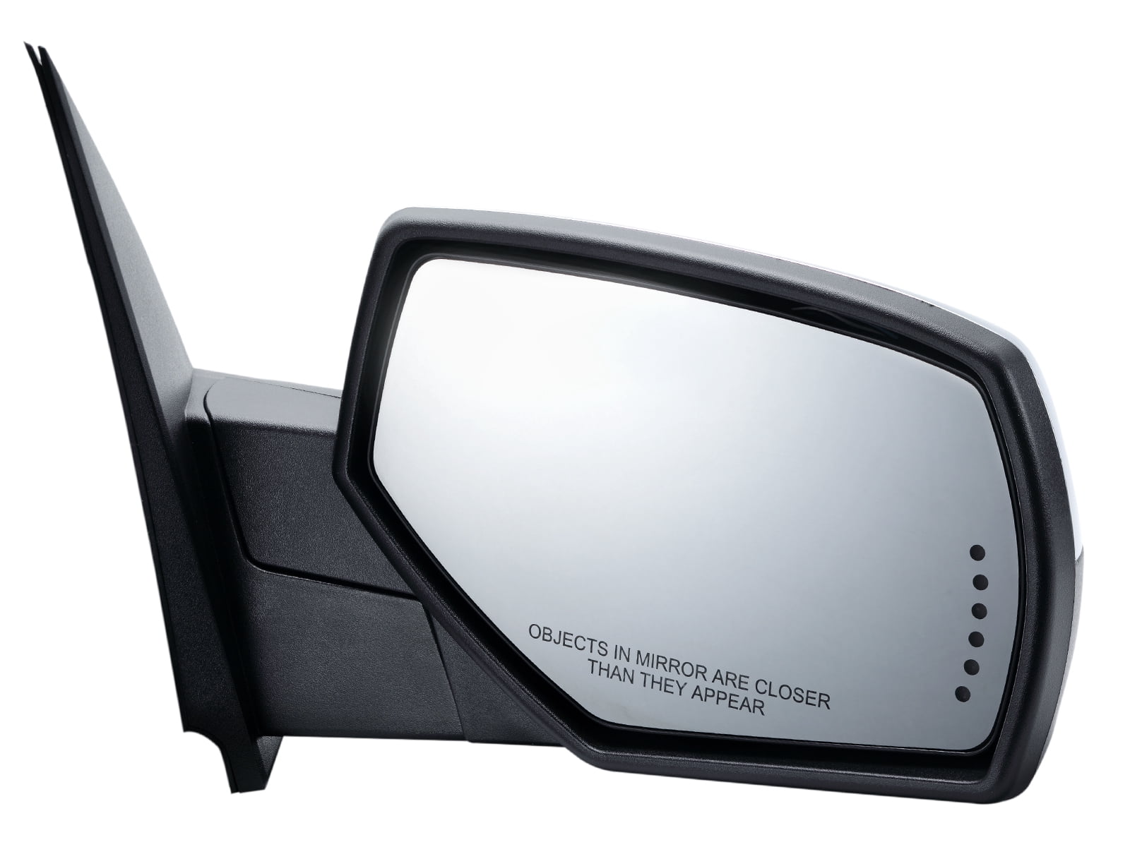 Driver Side Lower Wide View Tow Mirror Glass With Pads For 2007-2019 GM Pickup & SUV – Stick-On, Manual Fold, No Heat