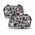 thumbnail image 1 of APA Replacement Head Light for 2005 2007 Chrysler 300 2.7L 3.5L Engine Halogen Type without Delay Option PAIR Passenger Right and Driver Left Side CH2519111 CH2518111, 1 of 7