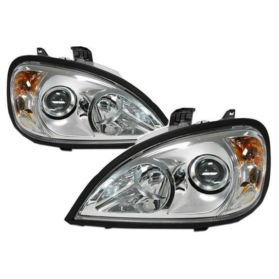 APA Replacement Headlamp Projector Chrome for 96 - 13 1996 - 2013 Columbia Pair Passenger Right RH Driver Left LH Side