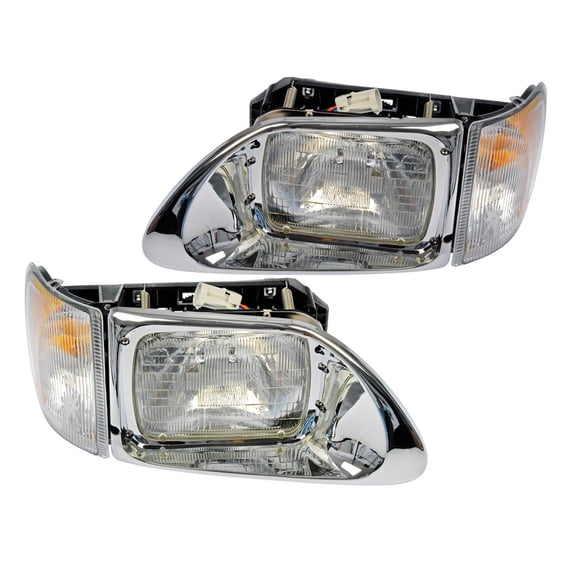 APA Replacement Headlamp with Park Signal Lamp 96-17 1996-2017 9200 9400 5900i Pair Passenger Right RH Driver Left LH