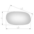 thumbnail image 1 of APA Replacement Mirror Glass for 70-87 Camaro Vega Firebird Sunbird Monza Skyhawk LeMans T-1000 Astre Passenger Right RH, 1 of 6