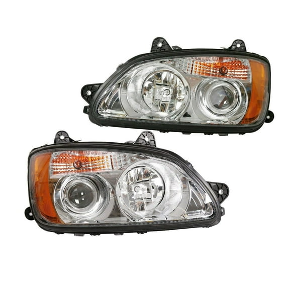 APA Replacement Projector Headlight with Bulb for 08 - 17 2008 - 2017 T660 Pair Passenger Right RH Driver Left LH Side