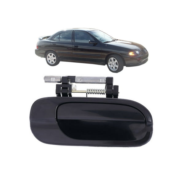 APA Replacement Rear Outer Door Handle Black for 00 - 06 2000 - 2006 Sentra Passenger Right RH Side NI1521108