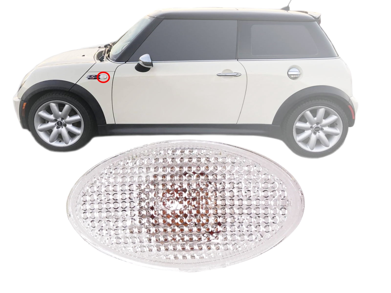 2 Feux De Répétition Latéraux LED Noirs Pour Mini Cooper R50 R52 R53 - Réf. 63137166014