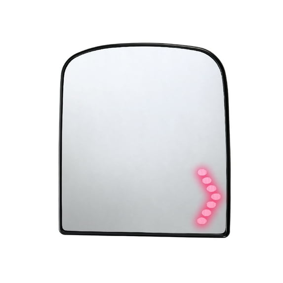 APA Replacement for Towing Mirror Glass Upper Part Heated with Signal Light 2007 - 2014 GM Pickup Van Silverado Sierra Passenger Right Side GM1325143