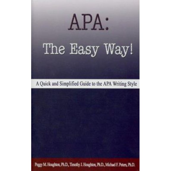 Pre-Owned Apa-- The Easy Way (Hardcover) 0923568557 9780923568559