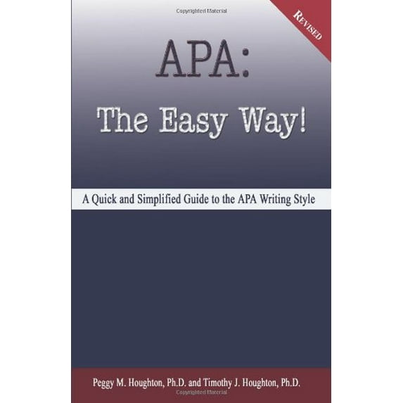 Pre-Owned APA: The Easy Way!: A Quick and Simplified Guide to the APA Writing Style (Paperback) 0923568557 9780923568559