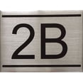 thumbnail image 1 of APARTMENT NUMBER SIGN -2B -BRUSHED ALUMINUM (2.25X3, Aluminium)), 1 of 2