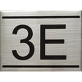 thumbnail image 1 of APARTMENT NUMBER SIGN -3E -BRUSHED ALUMINUM (2.25X3), 1 of 2