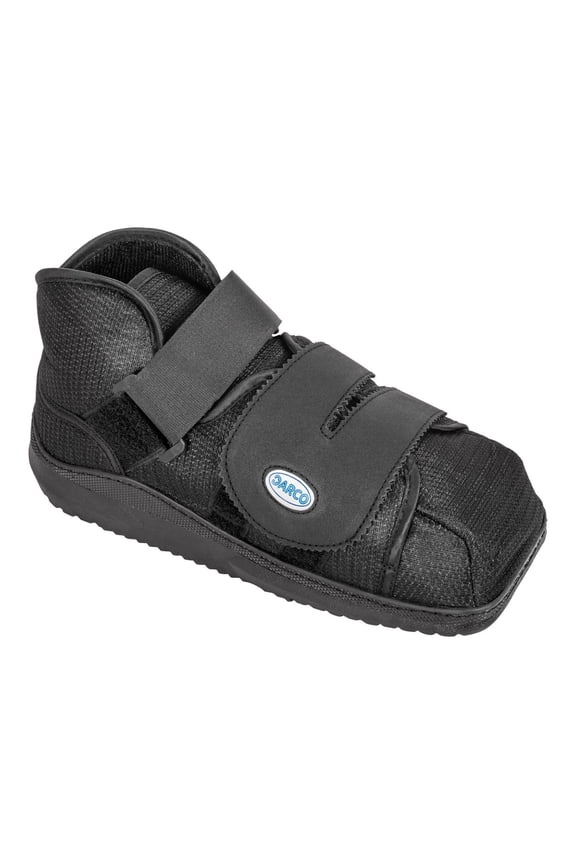 All Purpose Boot Foot Brace - with Rocker Sole, Removable Insole and Zoned Outsole - Large, Black, 1 Pairs