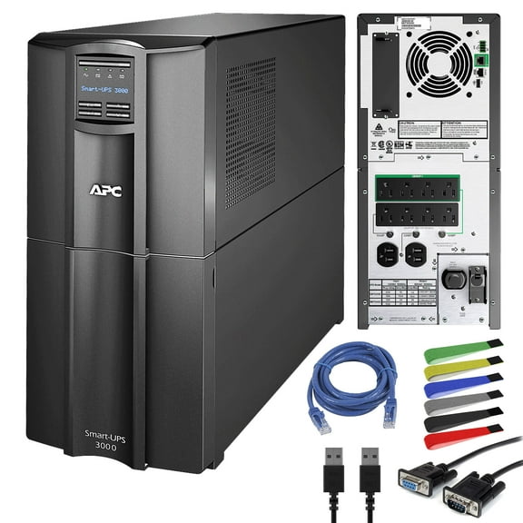 APC 3000VA Smart UPS with SmartConnect, SMT3000C Sinewave UPS Battery Backup