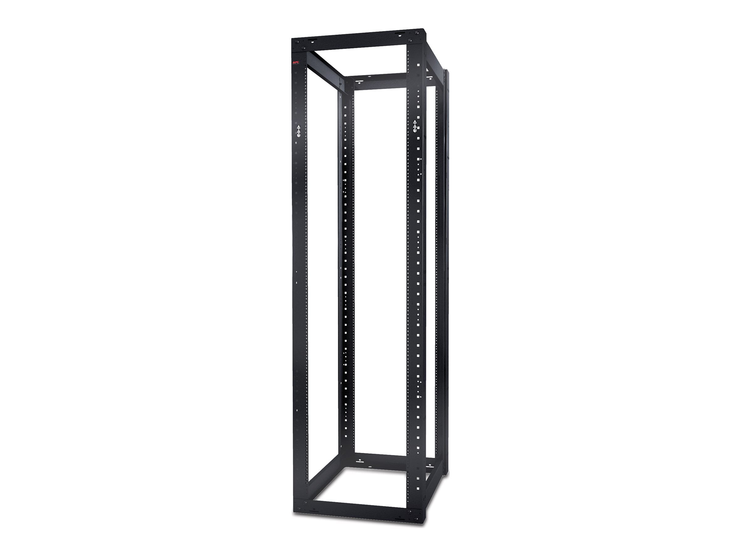 APC NetShelter 4 Post Open Frame Rack - Rack - black - 44U - for P/N: SMTL1500RM3UC, SMTL1500RMI3UC, SRT2200RMXLAUS, SRTL3KRM1UC, SRTL3KRM1UNC