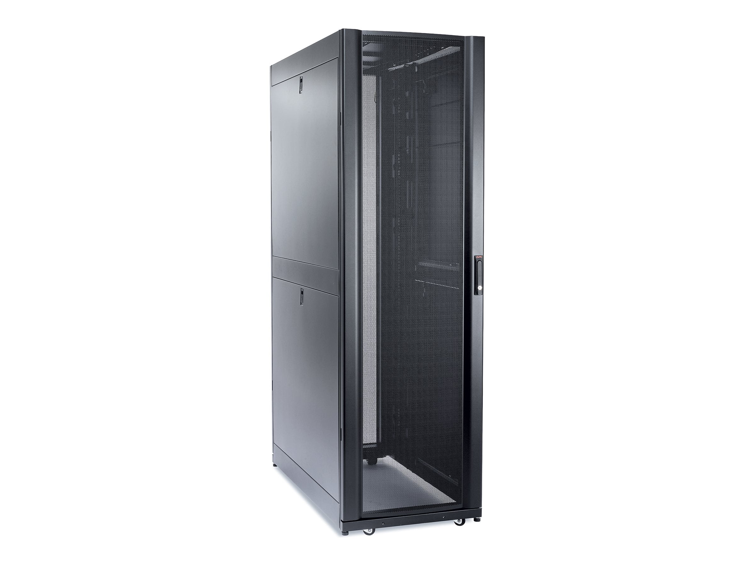 APC NetShelter SX Enclosure with Roof and Sides - Rack - black - 48U - 19" - TAA Compliant - for P/N: SMT2200I2U-BR, SRT1000XLA, SRT1500XLA, SRT2200XLA, SRT3000XLA, SRT3000XLAUS