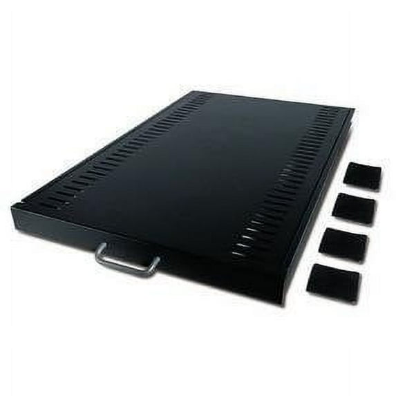 Schneider Electric Rack Shelf - 1U Wide Rack-mountable - Black