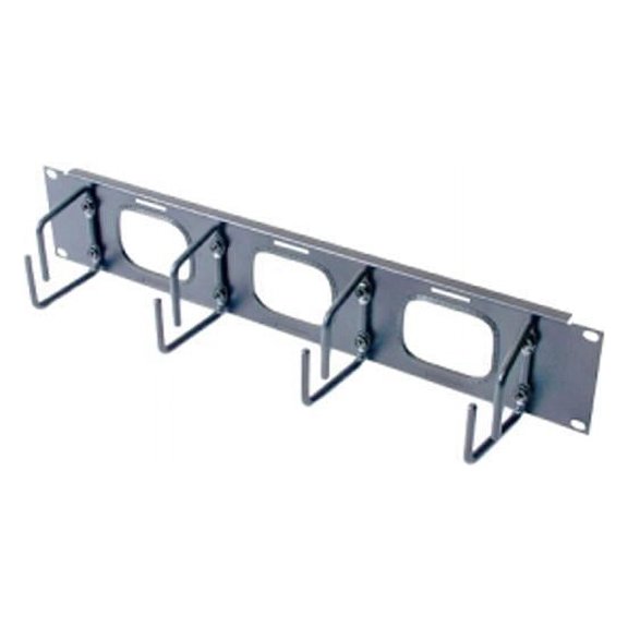 American Power Conversion 2U Horizontal Cable Organizer with Pass Through Holes - Black