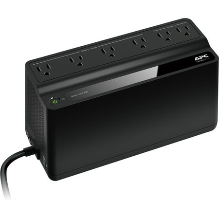 APC - Back-UPS 425VA 6-Outlet Battery Back-Up and Surge Protector - Black