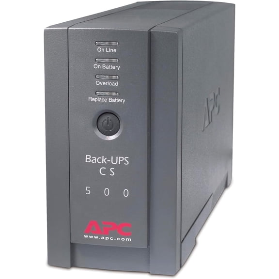 APC Battery Back Up Surge Protector, 500VA Backup Battery Power Supply, BK500BLK Back-UPS 500VA UPS