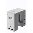 APC Desk Mount Power Station PE6U21W, UShaped Surge Protector with USB