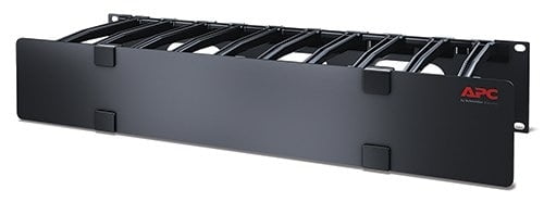 APC Horizontal Cable Manager Single-Sided with Cover - rack cable management panel with cover - 2U