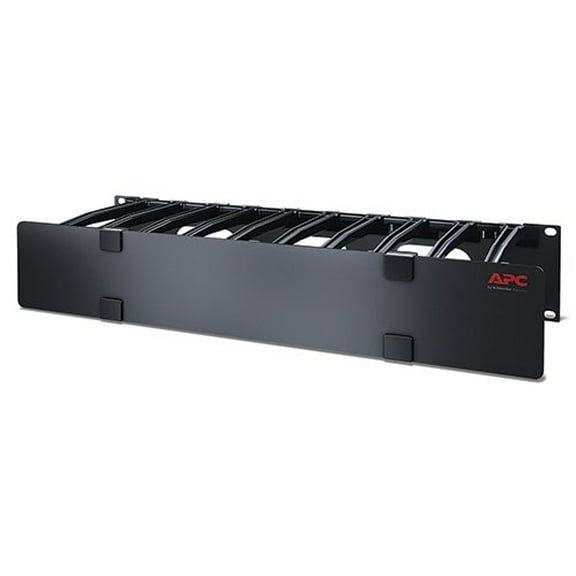APC Horizontal Cable Manager Single-Sided with Cover - rack cable management panel with cover - 2U