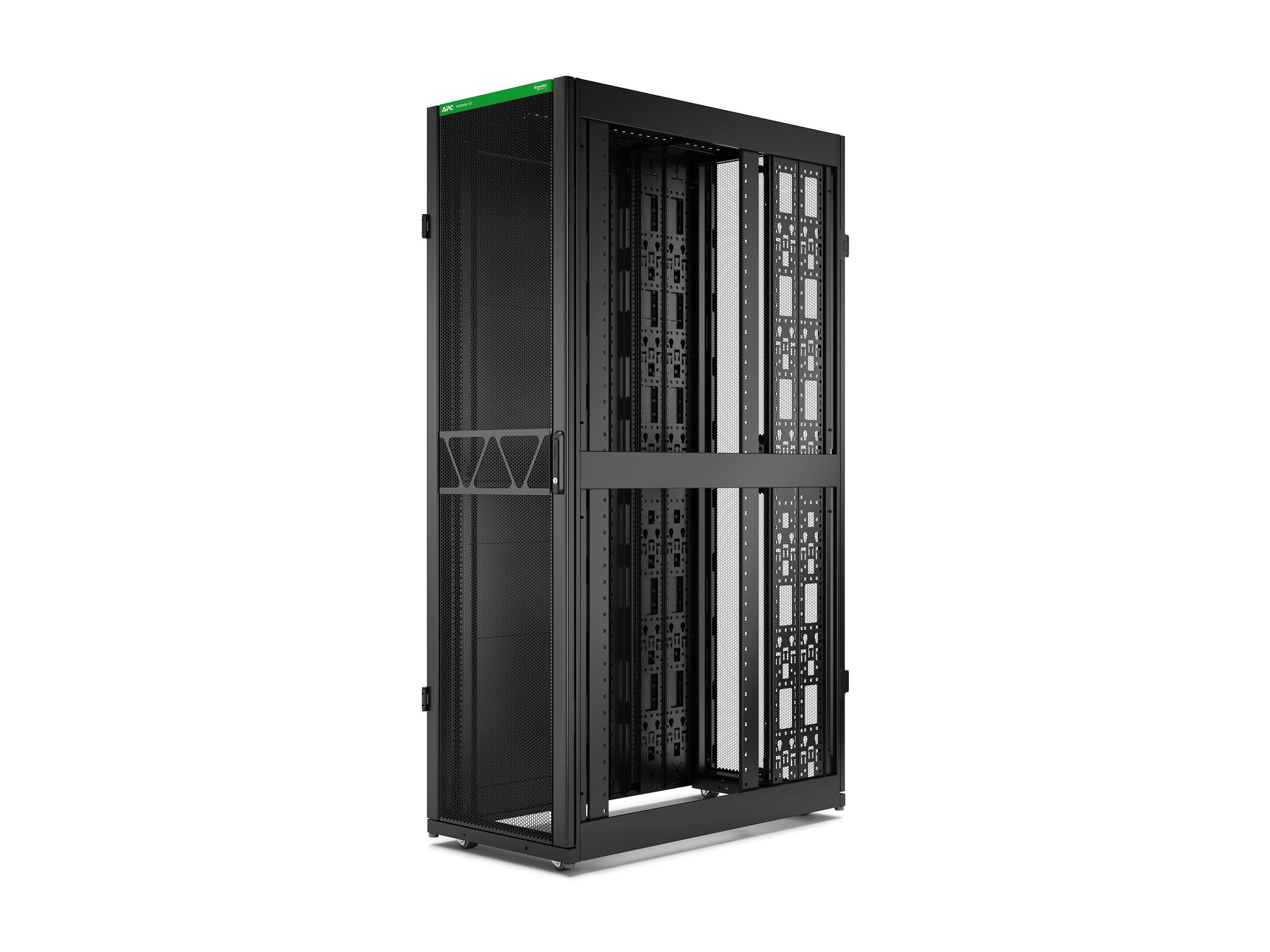 APC NetShelter SX Gen 2 - Rack cabinet - 2124H x 600W x 1200D mm, with sides - floor-standing - black - 45U - 19" - TAA Compliant - for P/N: SMT1000RM1U, SMT750RM1U, SRTL10KRM4UT, SRTL5KRM2UI-HW, SRTL5KRM2UT-HW, SRTL8KRM4UT