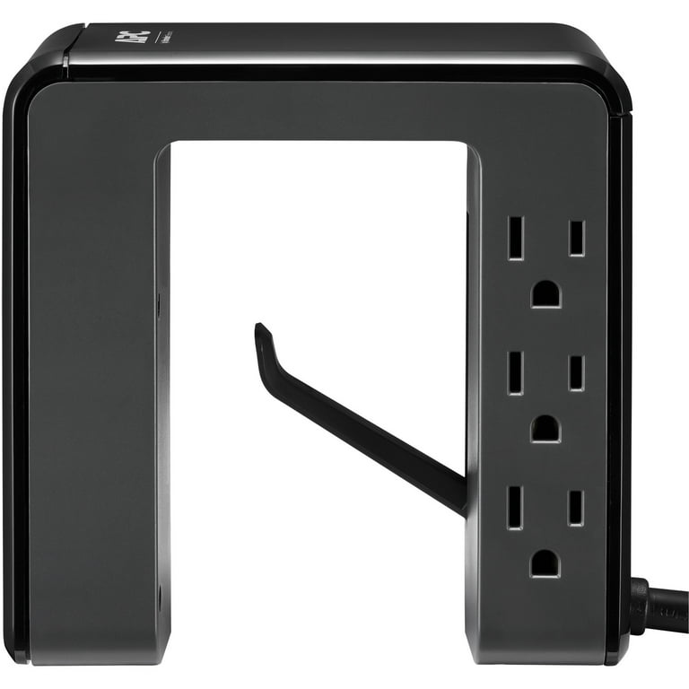 Essential SurgeArrest Surge Protector, 6 AC Outlets/2 USB Ports, 6 ft Cord, 1,080 J, Black