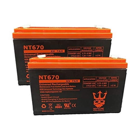 APC RBC18 6V 7Ah SLA Replacement UPS Battery by Neptune - 2 Pack