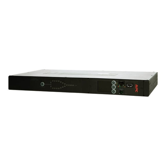 APC Rack Automatic Transfer Switch AP4433 - Redundant switch (rack-mountable) - AC 208 V - Ethernet 10/100, RS-232, USB - output connectors: 12 - 1U - black - for P/N: AR106SH6, AR109SH4, AR109SH6, AR112SH4, AR112SH6, SCL400RMJ1U, SCL500RMI1UNC