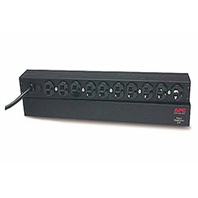 APC Rack Mount PDU, Basic 100V-120V/15A, (10) Outlets, 1U Horizontal ...
